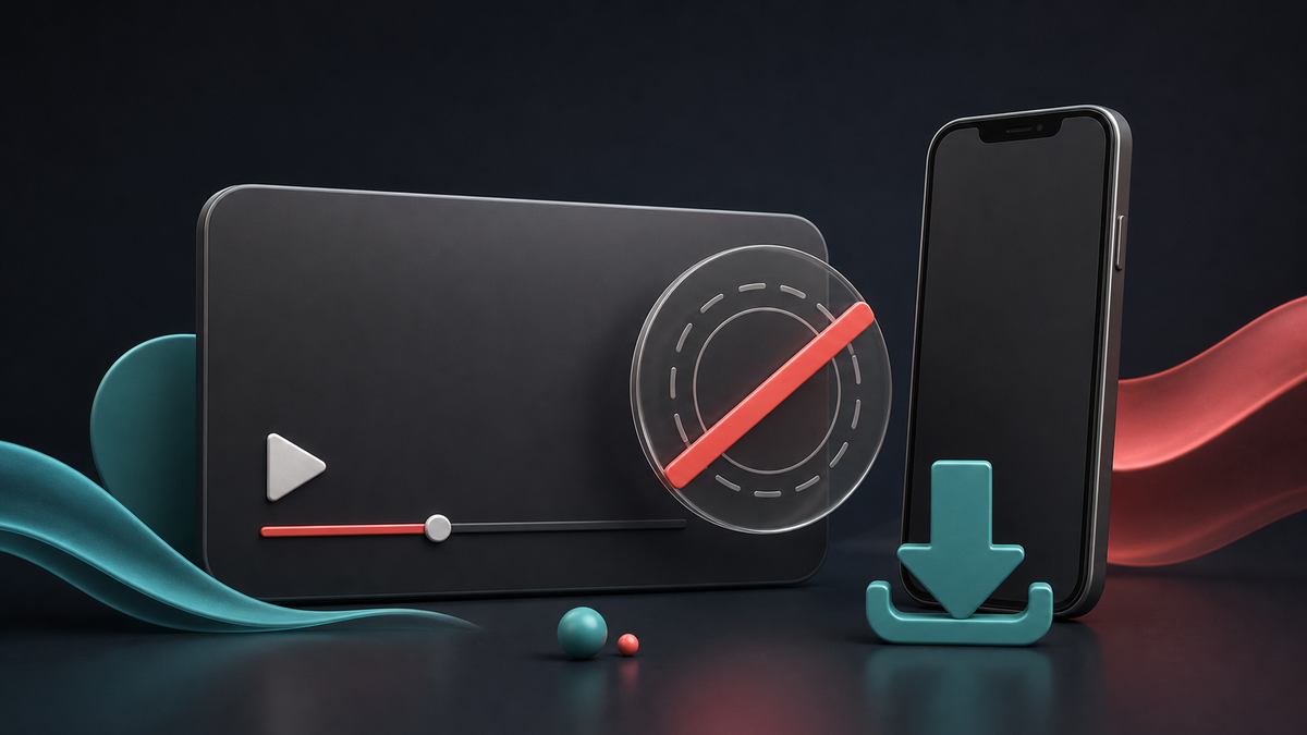 Clean TikTok MP4 download without an added watermark illustration
