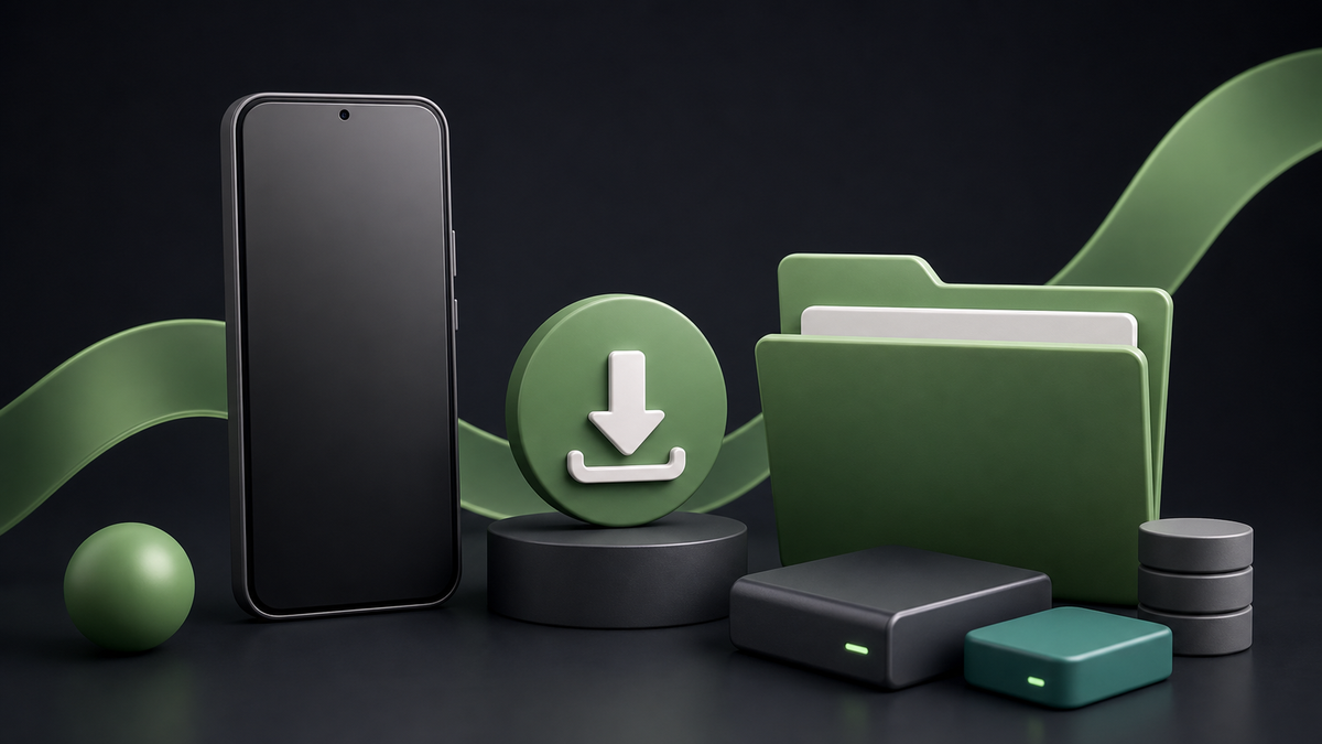 Android TikTok MP4 download workflow illustration