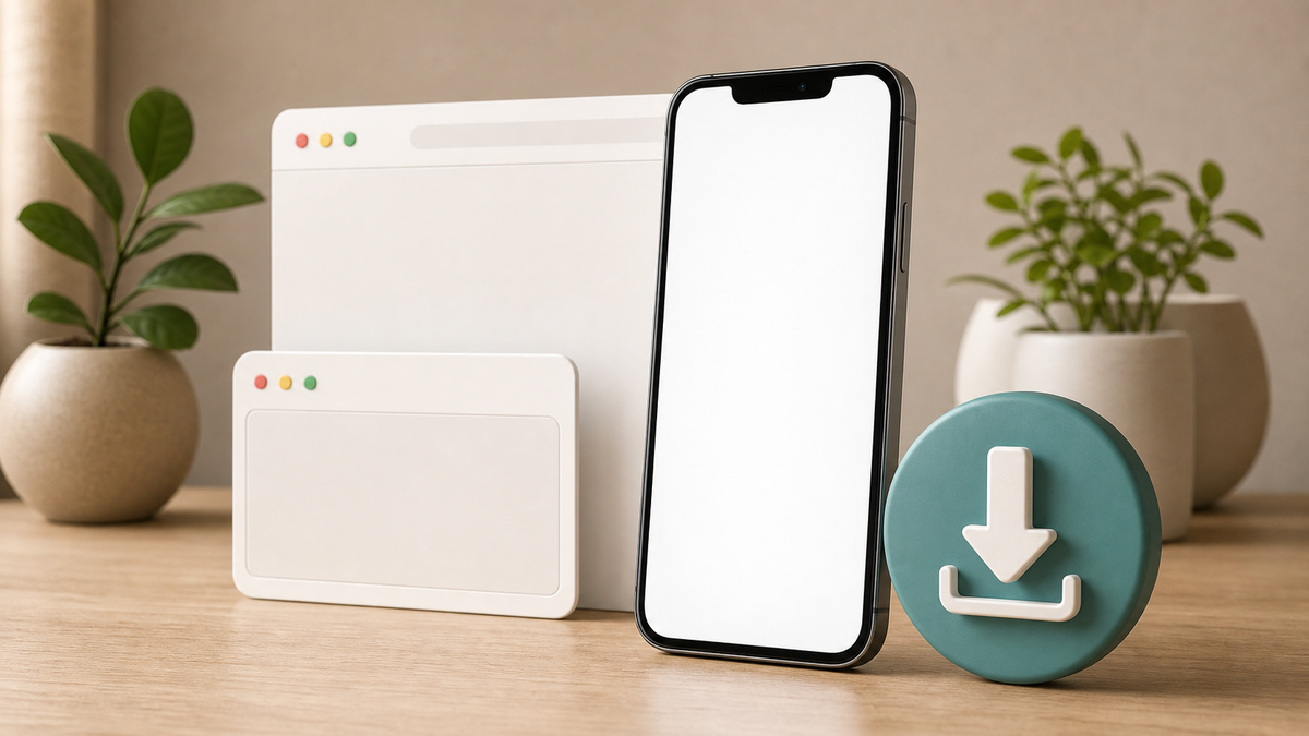 iPhone TikTok video download workflow illustration