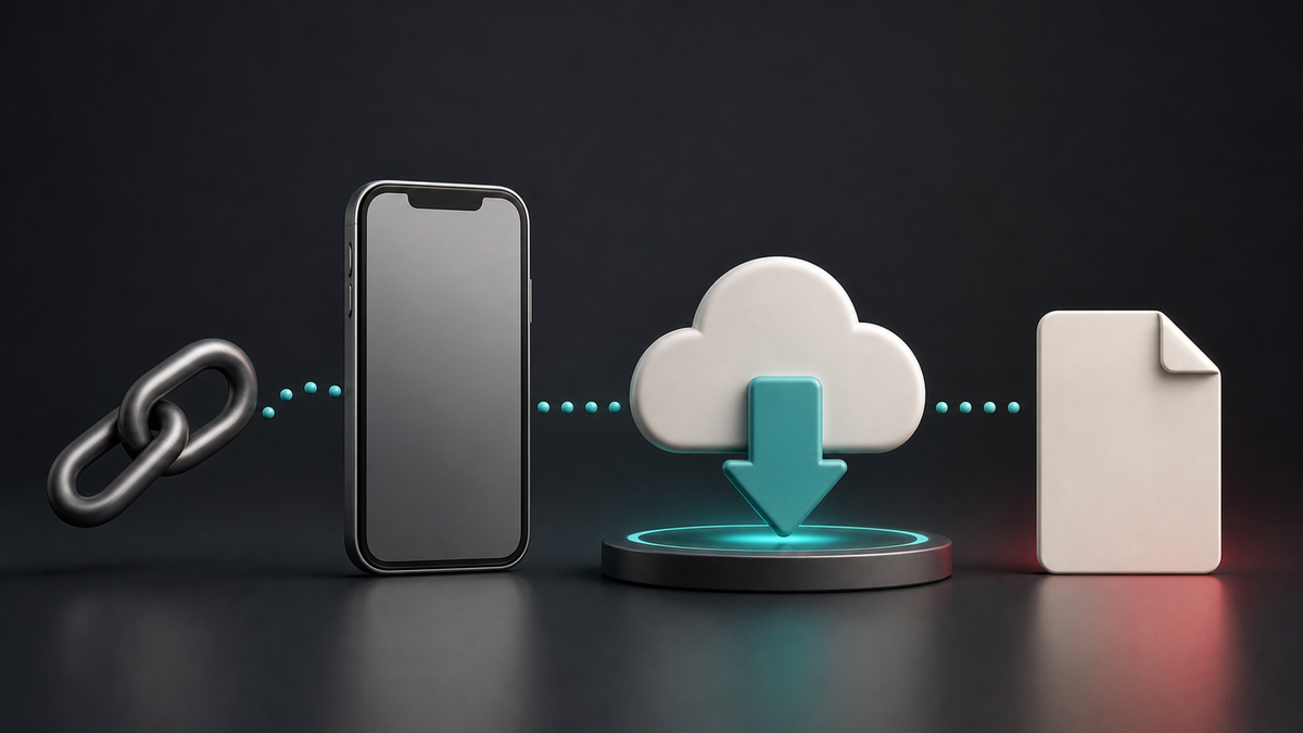 Online TikTok MP4 downloader workflow illustration